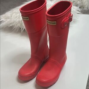 Hunter Boots Coral Pink Girls 4